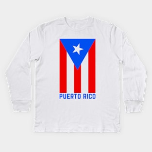 Puerto Rico Proud Puerto Rican Flag Boricua Kids Long Sleeve T-Shirt